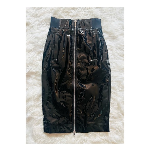New! THE MARC JACOBS Vinyl High Waist Pencil Skirt - Picture 5 of 10